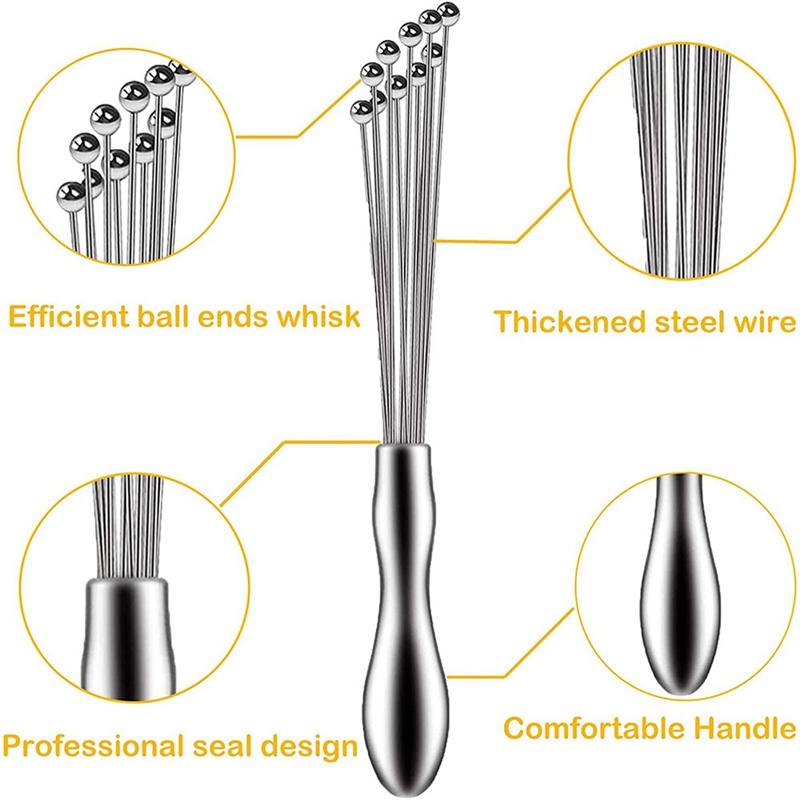 Đồng Hồ Nam Dây Thép Không Gỉ Bóng Cỏ Roi, Dây Máy Đánh Trứng Bộ Kẹp Gắp Thức Ăn Để Nấu Ăn, Máy Xay Sinh Tố, Khuấy chức Năng Đánh, Đánh Bại Nước Sốt, V. V...