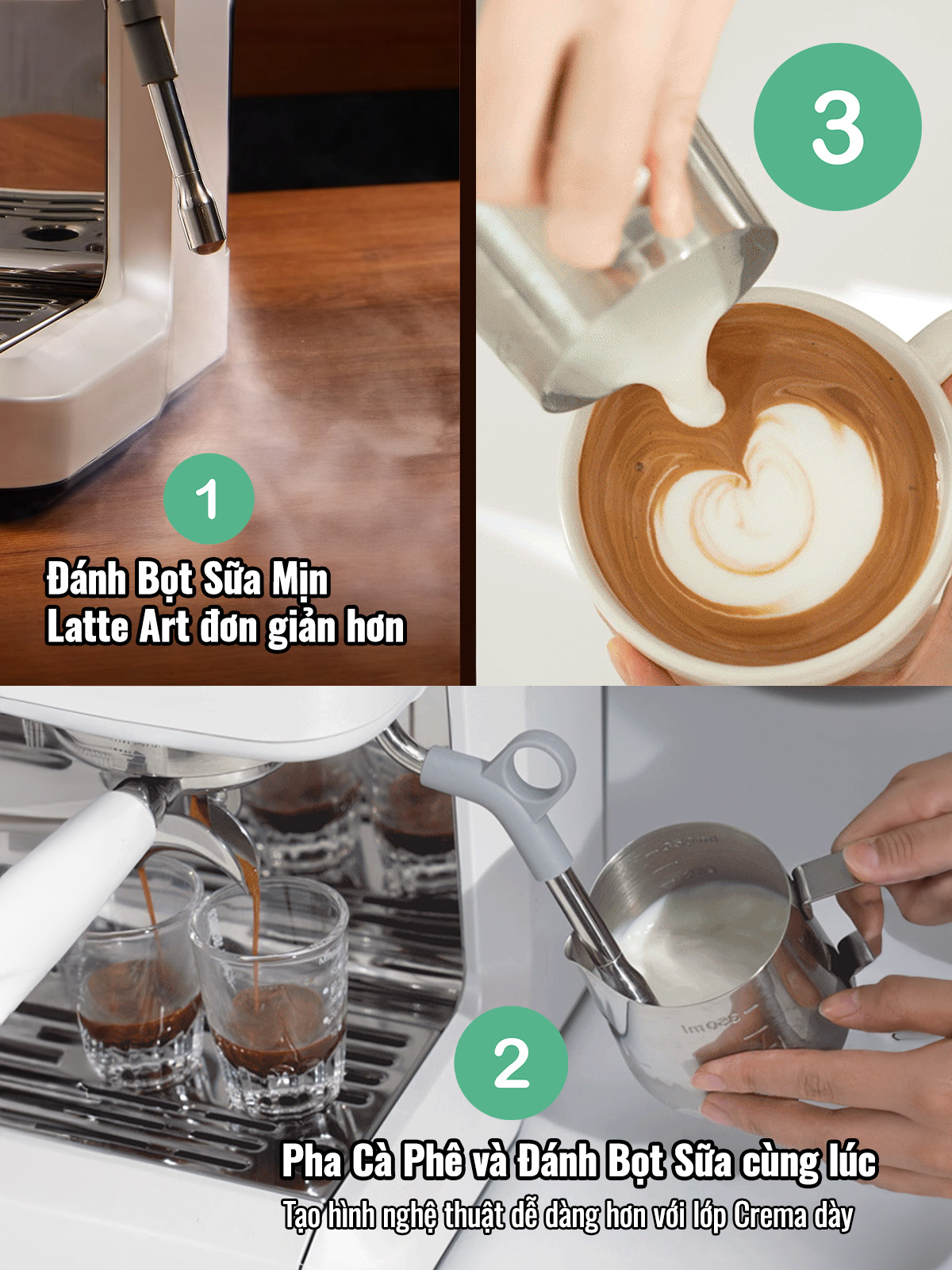 Máy pha cà phê espresso CF07-PLUS tích hợp xay hạt cà phê 20 mức, đánh bọt sữa, pha espresso 20 bar mạnh mẽ, 4 trong 1 tiện lợi, 2 boilers và DIY kiểm soát nhiệt độ 3 cấp, họng pha chuyên nghiệp 58mm