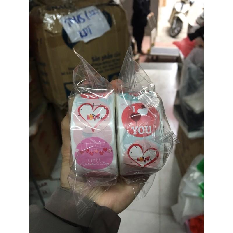 Tem cuộn dán valentin, i love you...