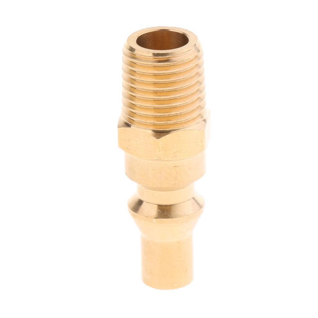 Brass 1/4'' Propane Gas Quick Connector Adapter Hose Quick Disconnect Fitting