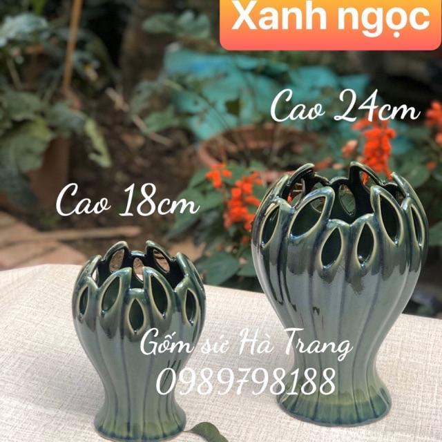 Lọ hoa bàn tay phật gốm sứ Bát Tràng cao cấp men hoả biến