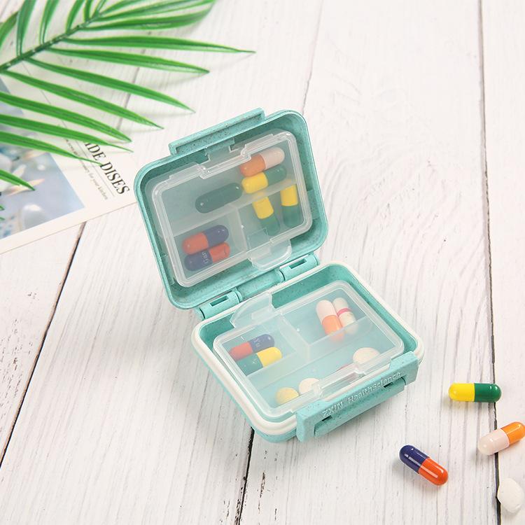 Hộp Nhựa Đựng Thuốc Cầm Tay Mini Nhiều Ngăn Bảo Quản Thuốc Luôn Khô Ráo Tránh Ẩm Ướt , Chống Bụi Vi Khuẩn