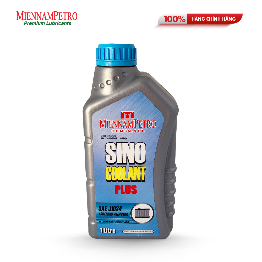 Nước Làm Mát MiennamPetro Sino Coolant Plus SAE J1034 1L Phù Hợp Xe Máy, Xe Ô Tô Và Thiết Bị Công Nghiệp