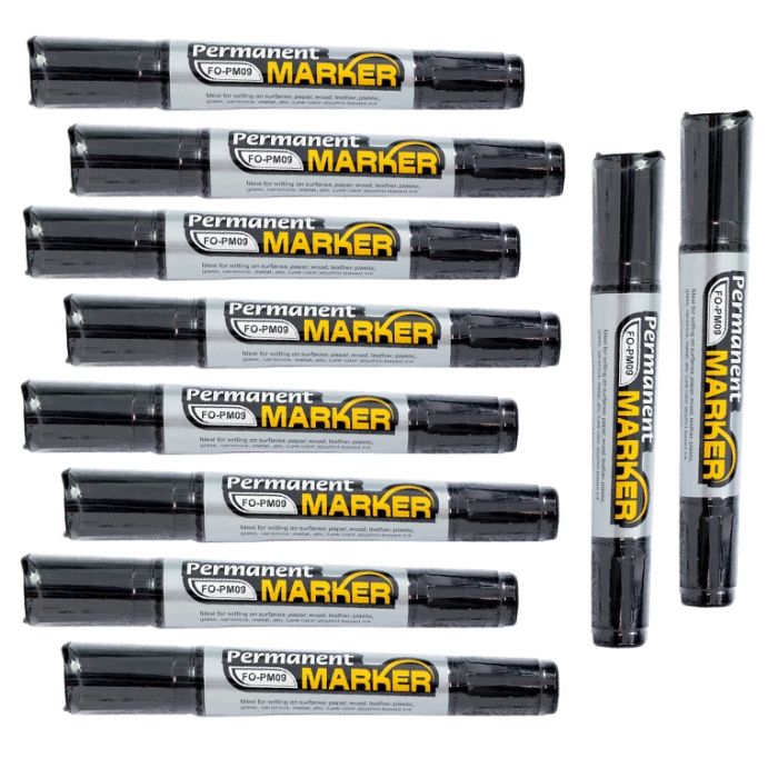 Bộ 10 Bút Lông Dầu Flexoffice Fo - Pm - 09 - Đen