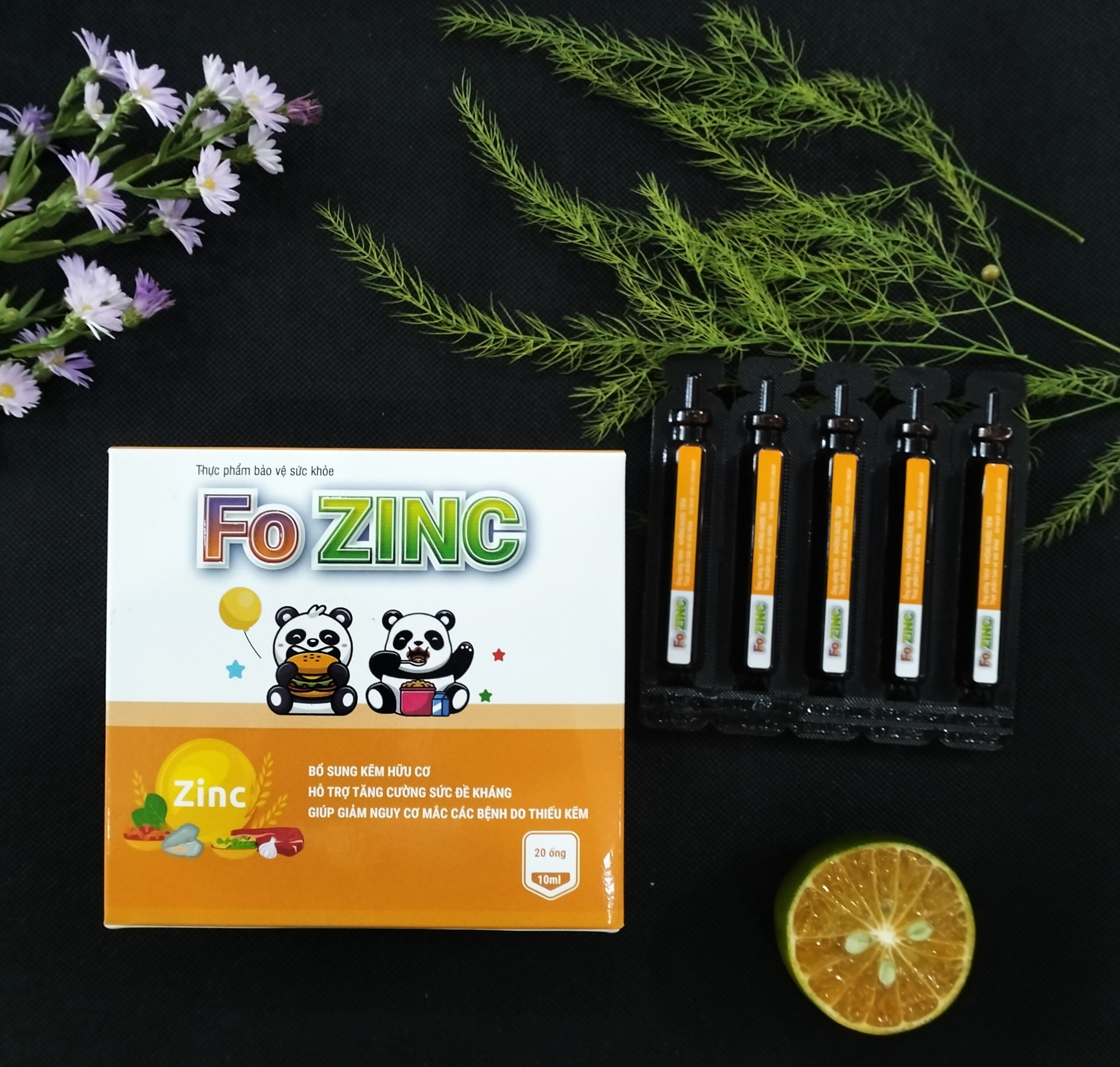 Fo Zin C Fobelife - Bổ sung kẽm hữu cơ - Hỗ trợ tăng sức đề kháng - Hộp 20 ống
