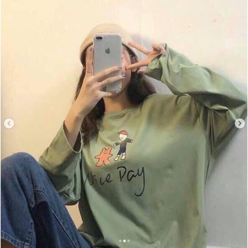 Áo thun nữ tay dài chất côtton dày , mịn hàng shop