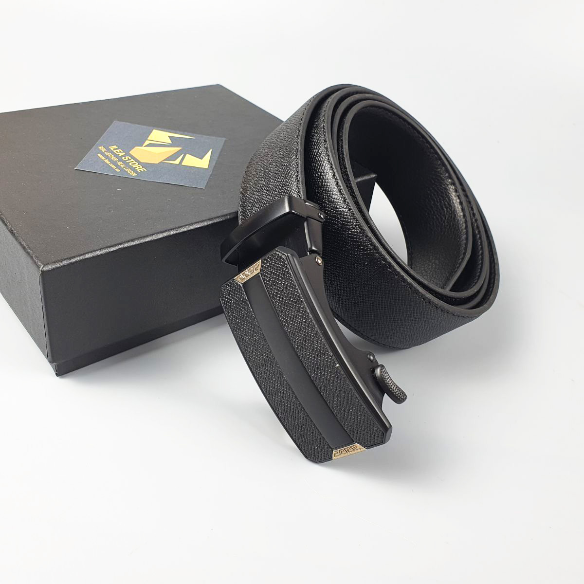 Thắt lưng nam công sở dây nịt da bò Safiano 3 lớp BL118 Khóa trượt – Bản 35mm CAM KẾT Y HÌNH - BH 3 năm