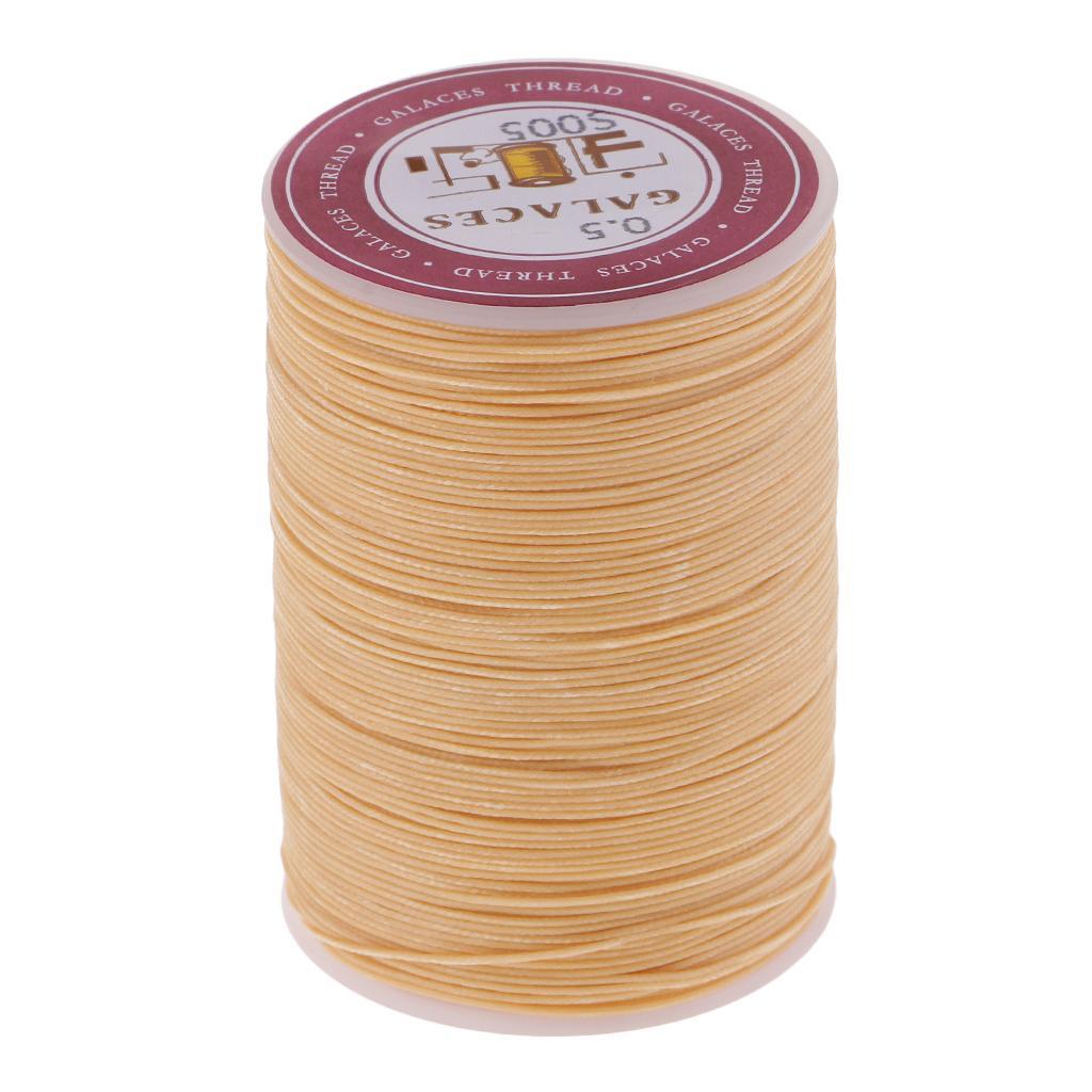 10x 130 Meters 0.5mm Round Polyester Waxed Thread Sewing Stitching