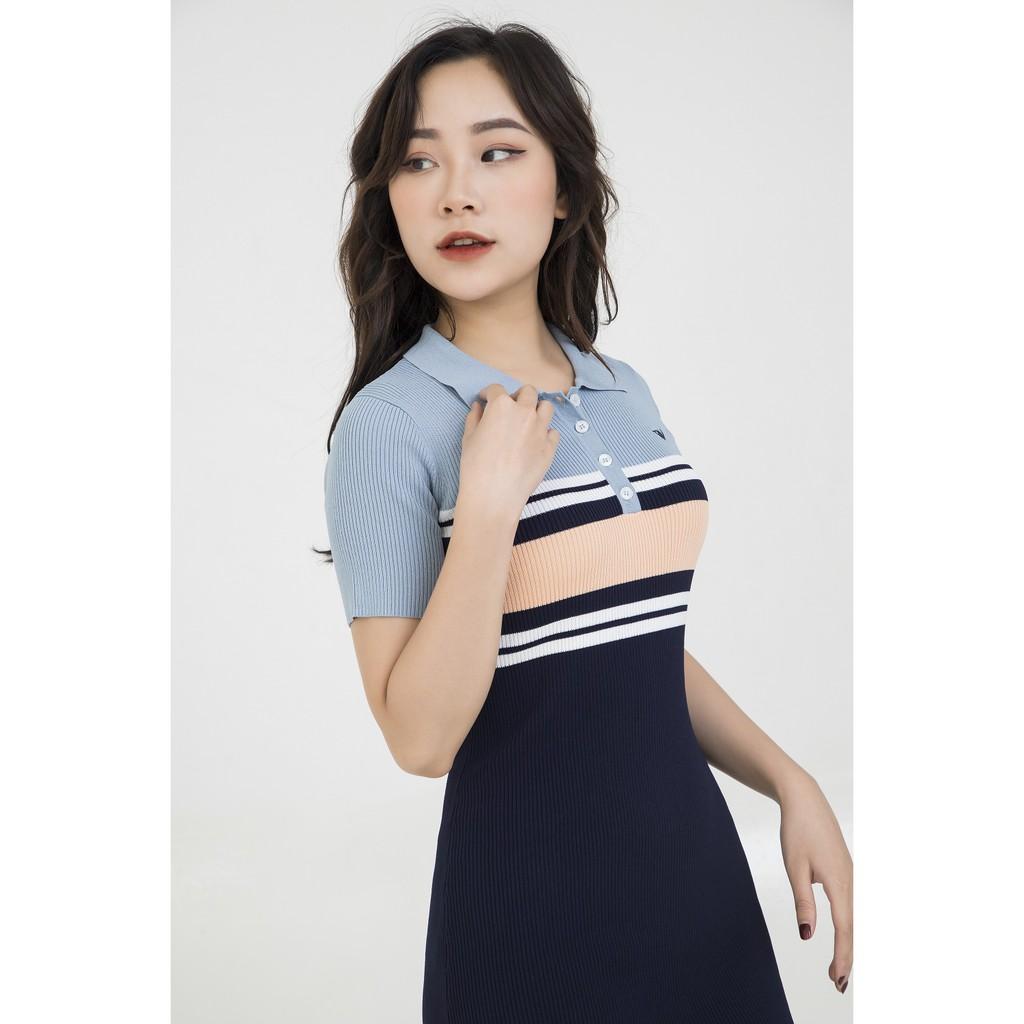 Đầm polo cao cấp nữ 4 màu chất dệt kim mềm mịn thấm hút mồ hôi chính hãng DARNELL DN423