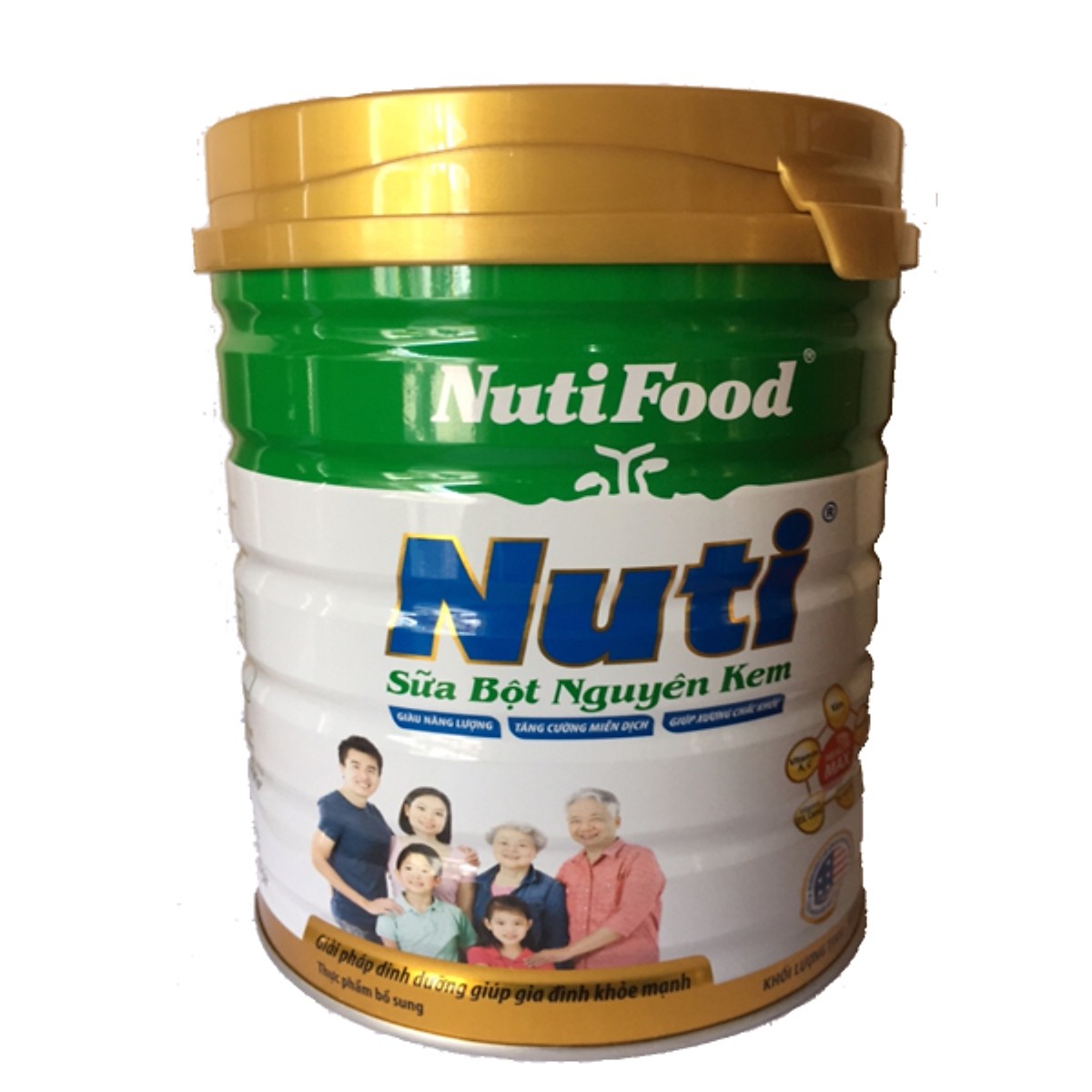 3 Hộp Sữa bột nguyên kem của NutiFood 900 Gr