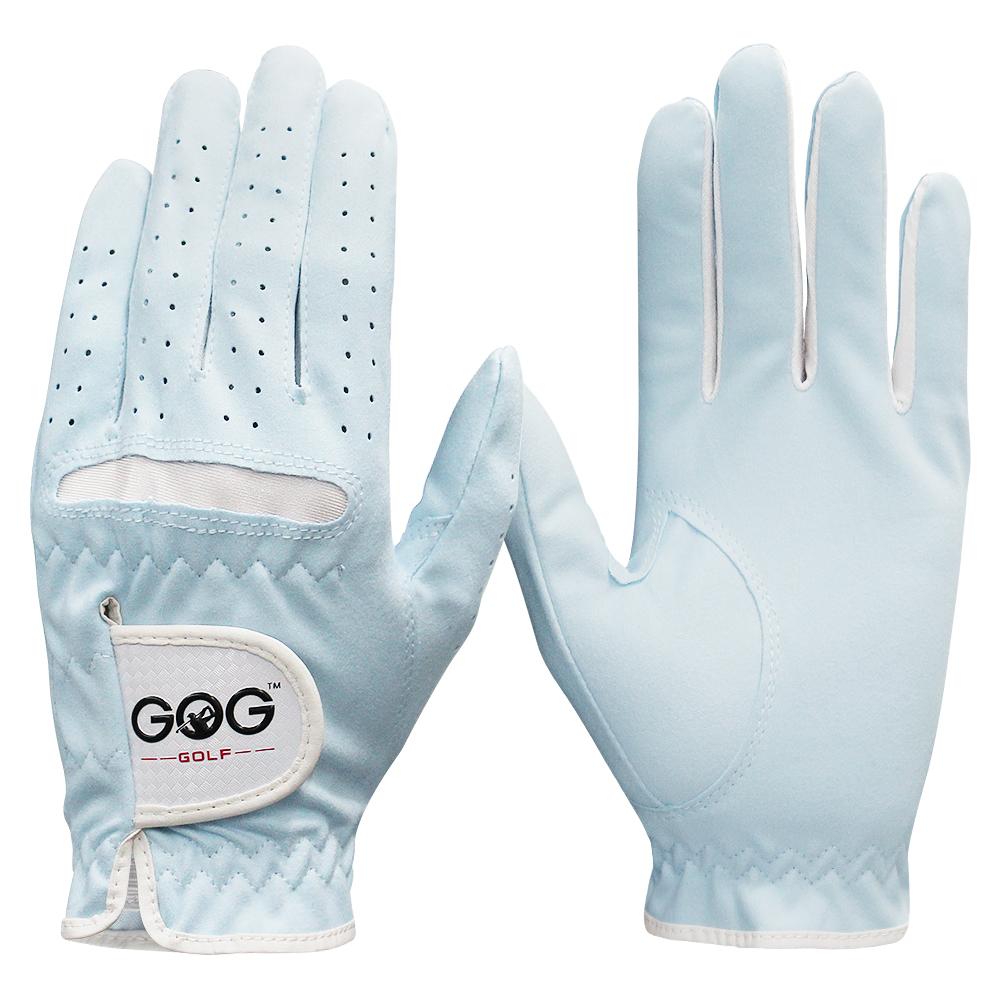 Gói 1 GOG GĂNG TAY GOLF 2 Màu Chuyên Nghiệp Chất Liệu Vải Mềm Thoáng Khí Cho Nữ Ngoài Trời Huấn Luyện Golf Tiếp Liệu Miễn Phí Vận Chuyển Color: 1 Pair Blue Size: 21 X-Large