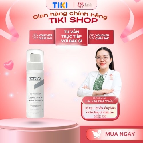 Kem dưỡng trắng da ban đêm Noreva Trio White Xp Anti - Dark Spot Night Care 30ml