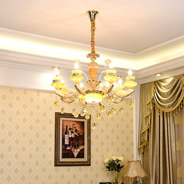 Đèn chùm Goldseee DEWRA phong cách sang trọng trang trí nhà cửa cao cấp loại 8 tay .