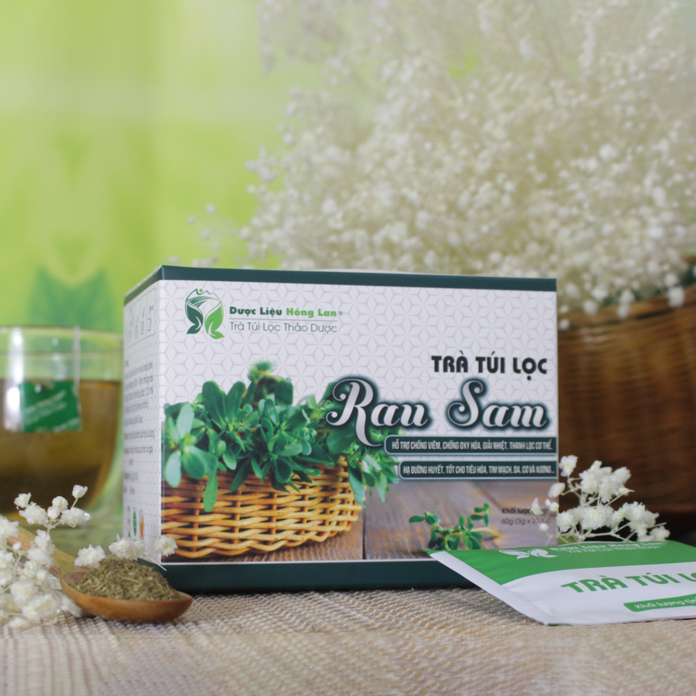 Trà Rau Sam túi lọc hộp 60g Cty Dược Liệu Hồng Lan