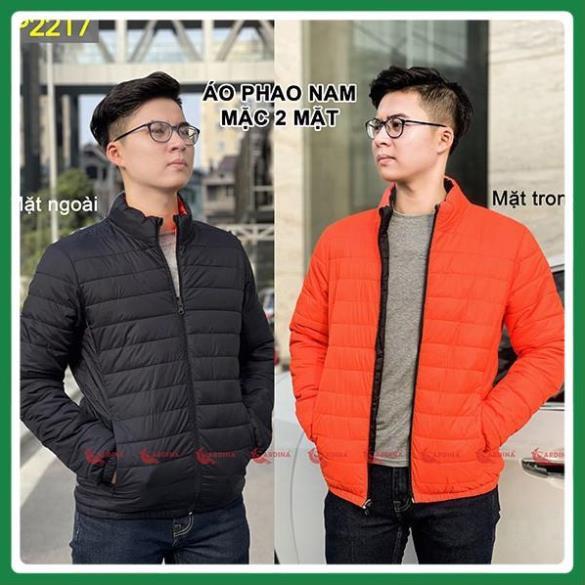 Áo Phao Nam cao cấp Siêu Nhẹ Mặc Được 2 Mặt. sợi bông sinh nhiệt siêu ấm, cản gió chống mưa tốt