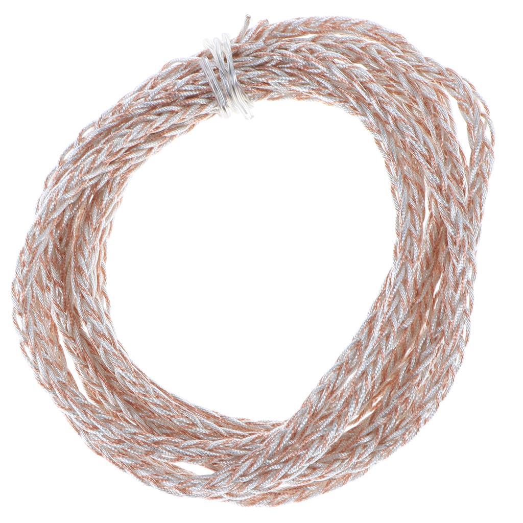 2-10pack 7N 8 Strands Braided OCC Copper Wire DIY HiFi Audio Upgrade Cord for