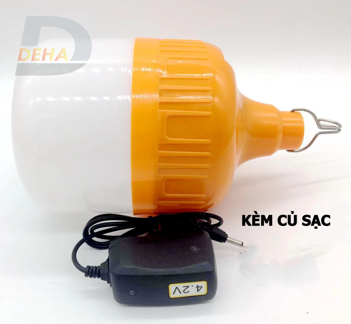 Bóng đèn Led sạc tích điện có móc treo, pin sạc dung lượng lớn, không cần dây điện, bulb chống nước, chiếu sáng du lịch, cắm trại camping, quầy hàng, câu cá, sửa xe - Đèn sạc không dây