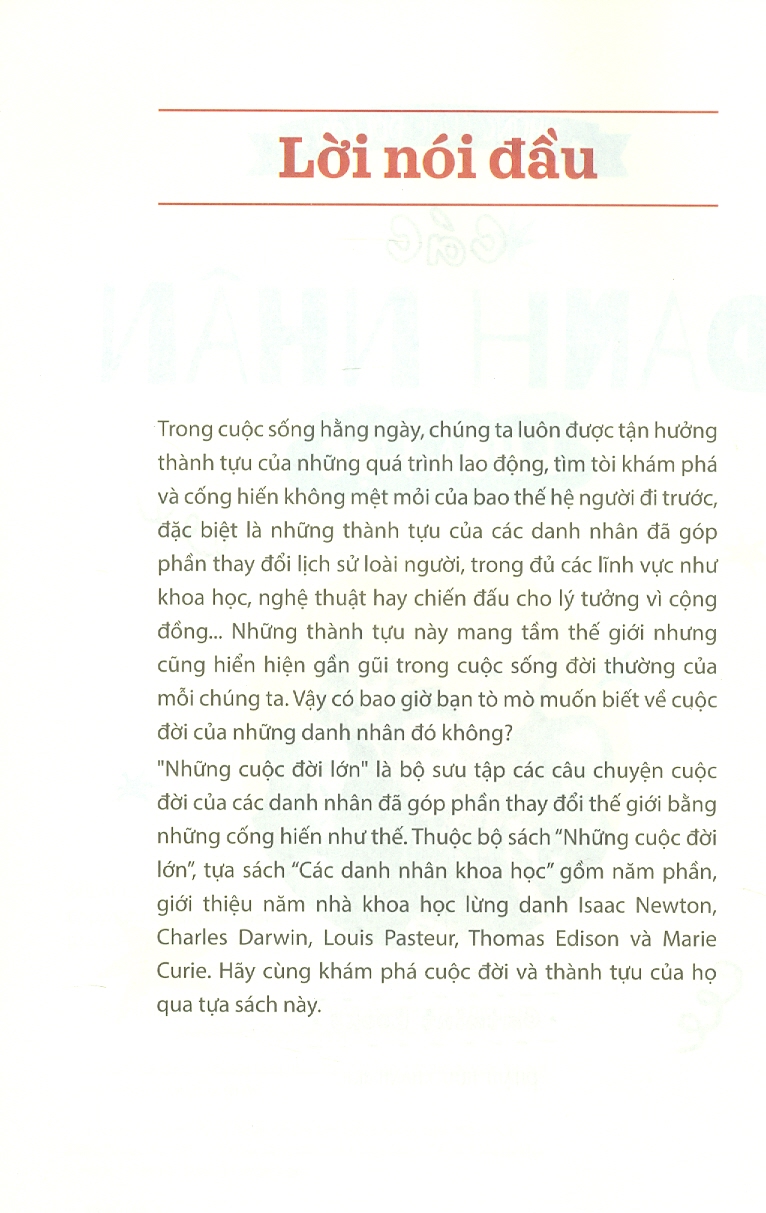 Những Cuộc Đời Lớn - Các Danh Nhân Khoa Học