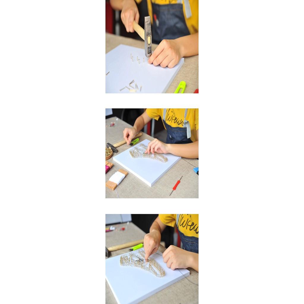 Tranh Chỉ Đinh - Tranh Dây - Sư tử oai vệ 30 x 40 cm