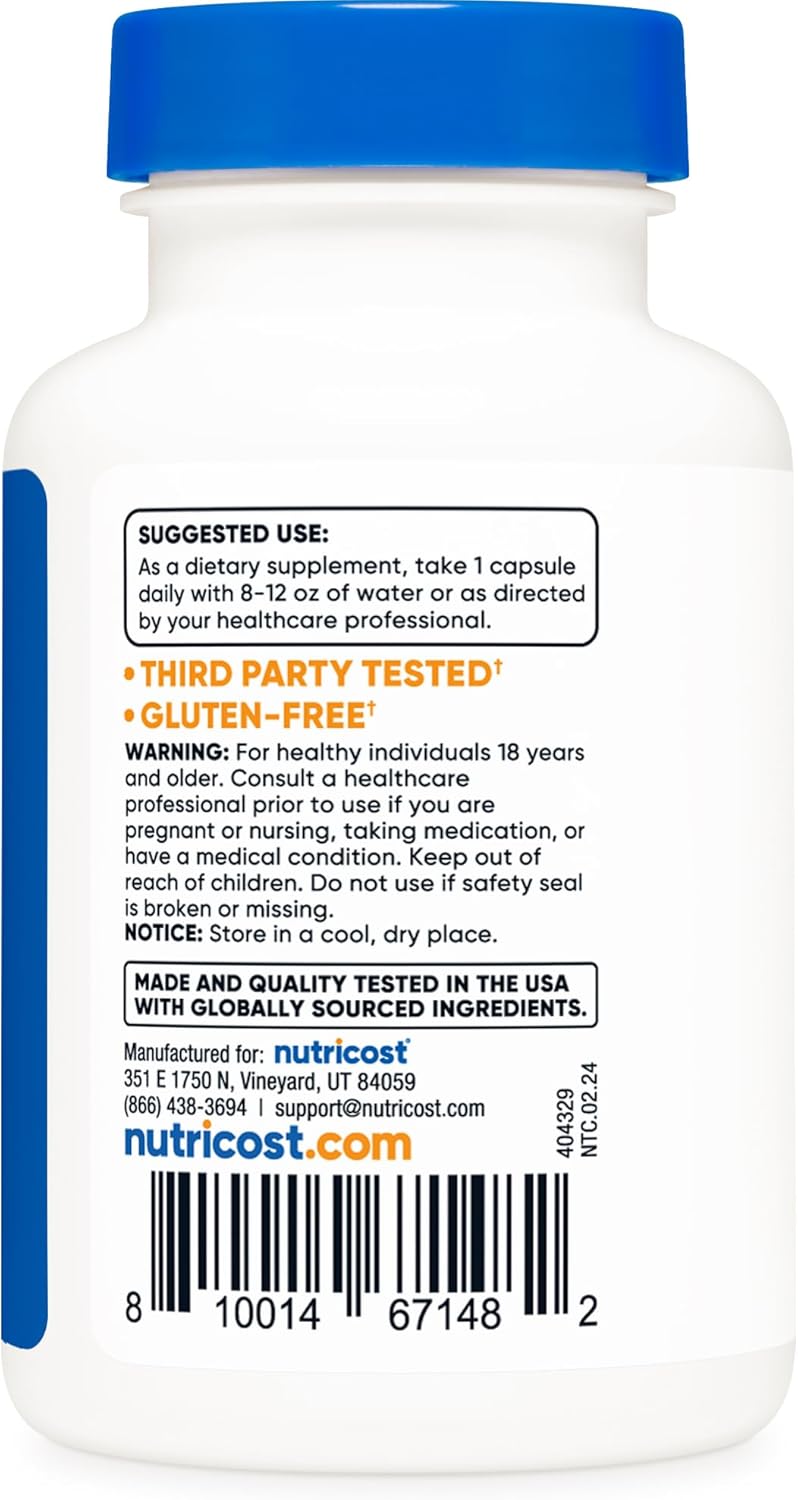 Viên Uống Bổ Sung Kẽm Nutricost Zinc Picolinate (30mg/50mg) Tăng Khả Năng Nam Giới, Hệ Miễn Dịch | Nhập Khẩu Mỹ