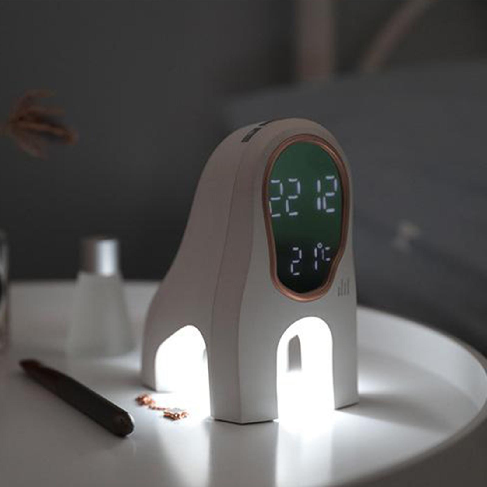 LED Digital Alarm Clock Snooze 12/24Hr Weekend Mode USB Nightlight White