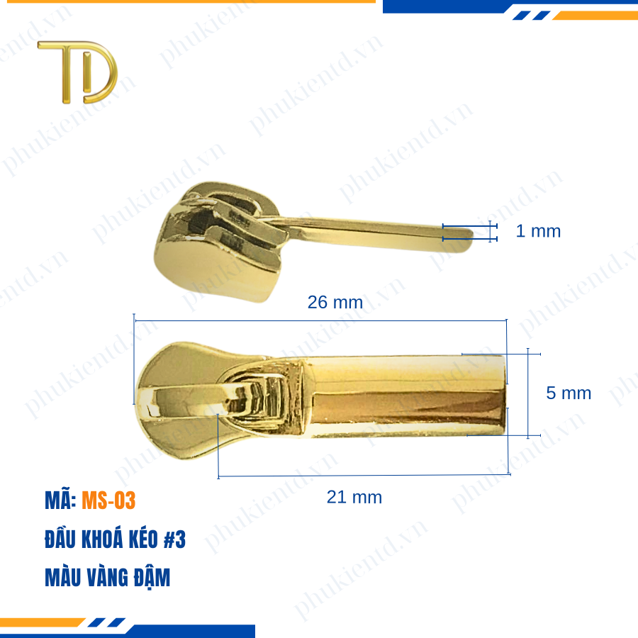 Đầu khóa kéo túi xách, đầu khóa kéo thay thế, đầu khóa kéo balo răng 3, Mạ điện độ bền 5-8 năm