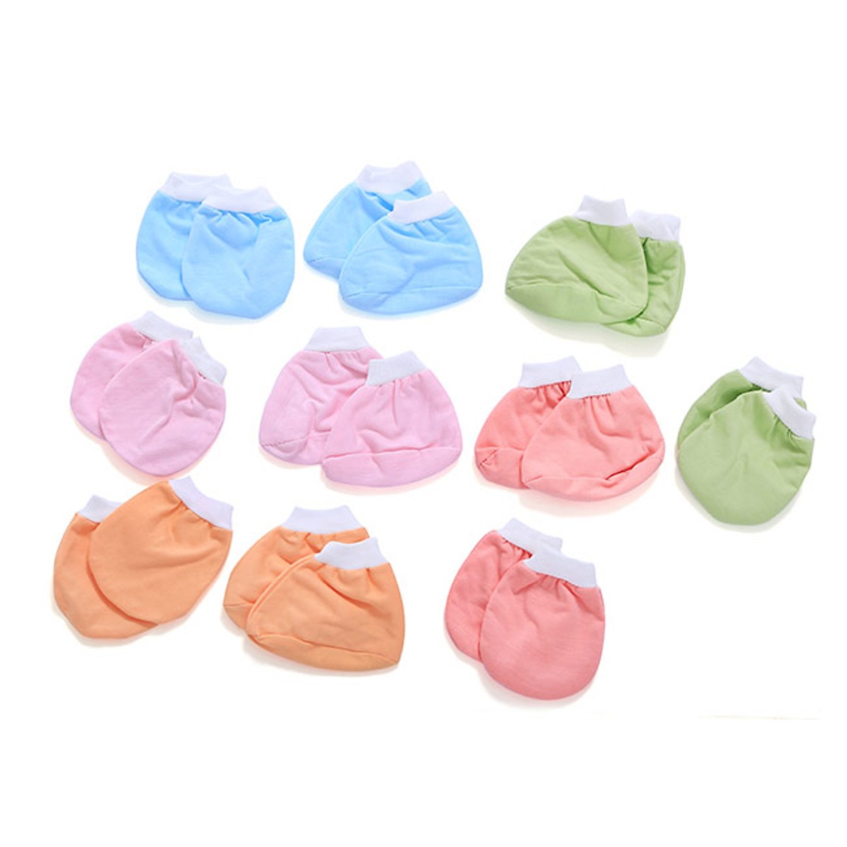 Set 42 món đồ dùng cho trẻ sơ sinh cao cấp - Loại Áo Tay Dài 0 - 6 tháng( 5 áo cotton + 5 khăn sữa + 2 nón + 10 cặp bao tay + 10 cặp bao chân + 10 tã dán đóng tã)