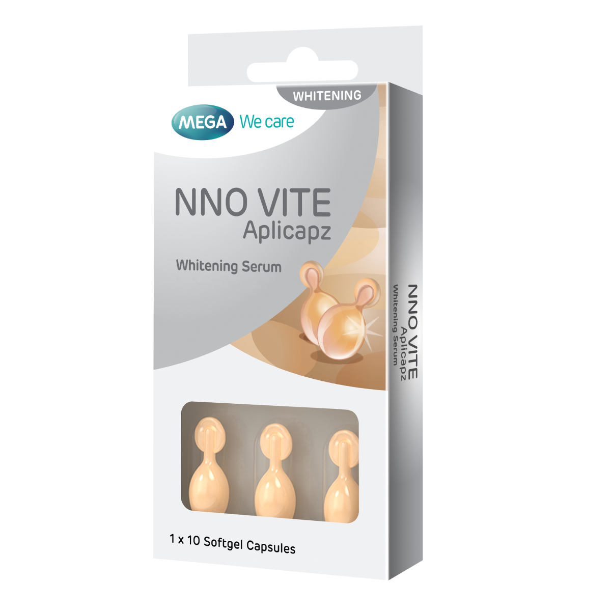 Serum dưỡng trắng da, mờ đốm nâu, đều màu da - Vitamin C, Vitamin E, Bisabolol - NNO VITE Mega We Care