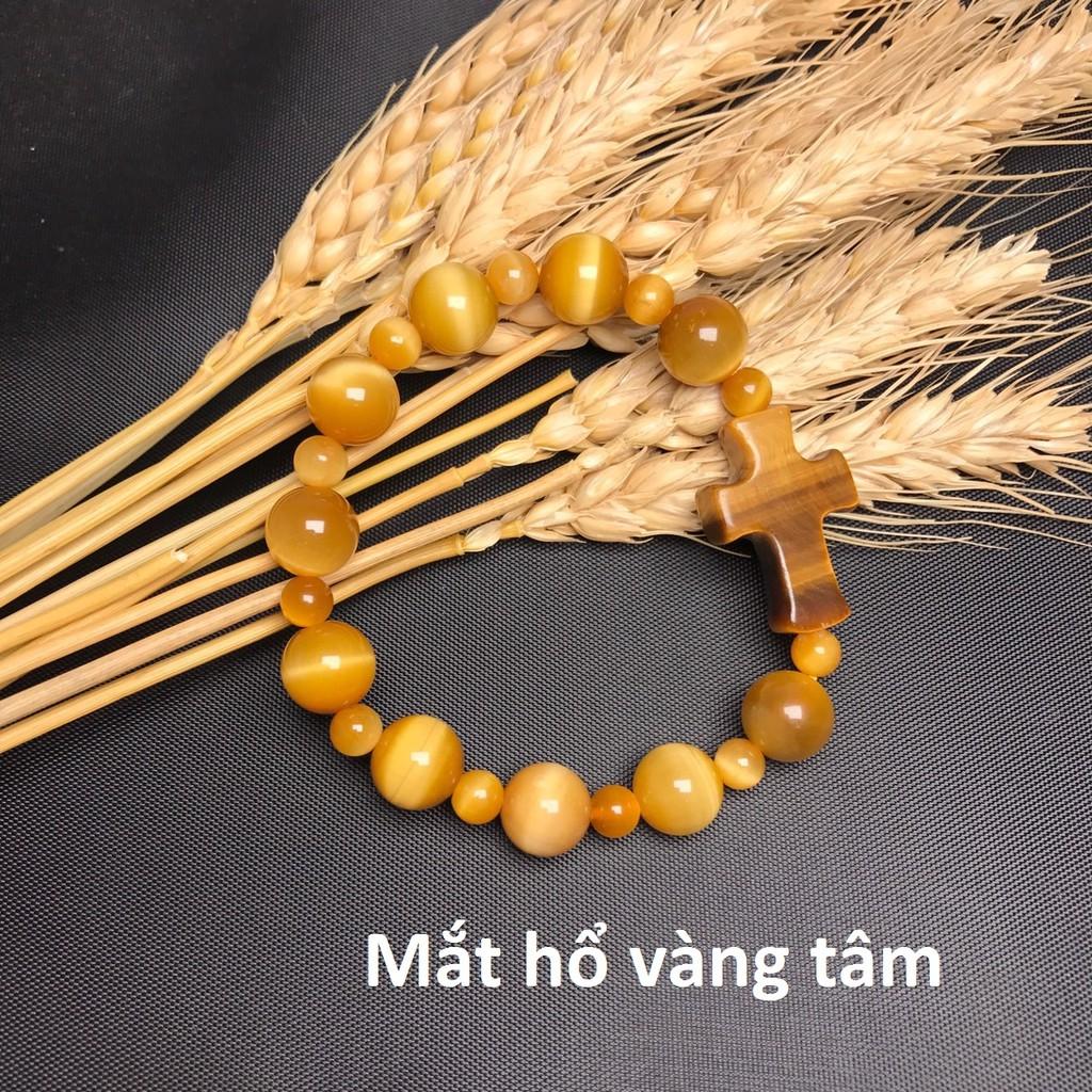 Chuỗi tràng hạt mân côi 10 hạt đá