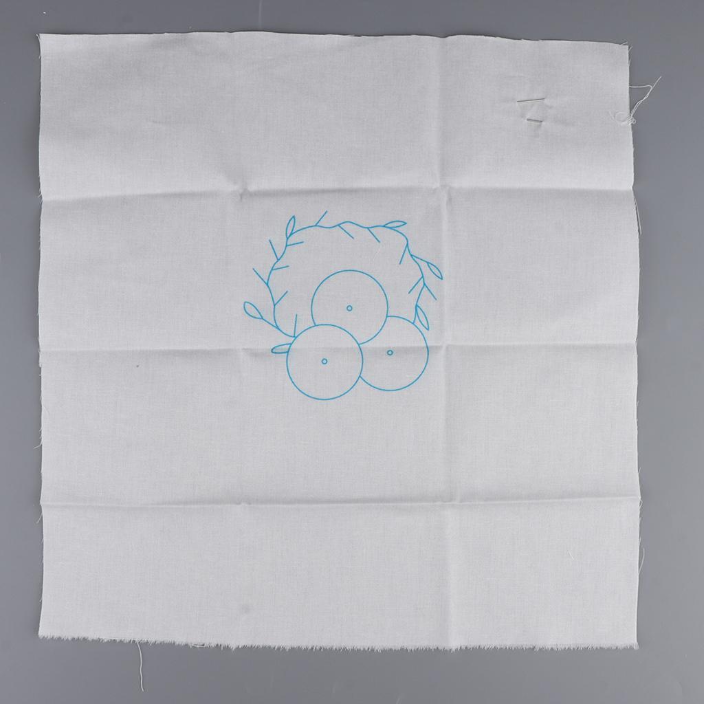 1 Set DIY Flower Wreath Pattern Needlework Kit Embroidery Starter Crafts Kit