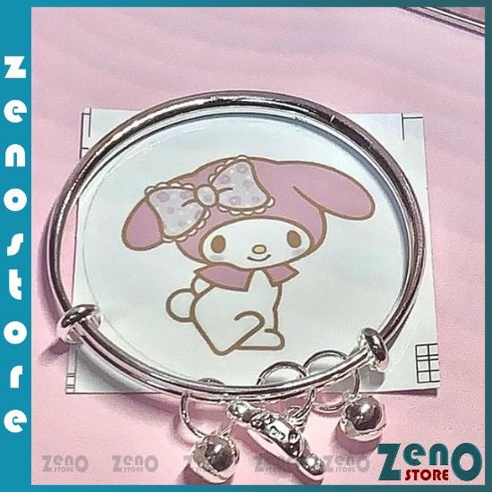 Lắc tay nữ kitty có chuông , vòng tay mạ bạc LT13 ZENO