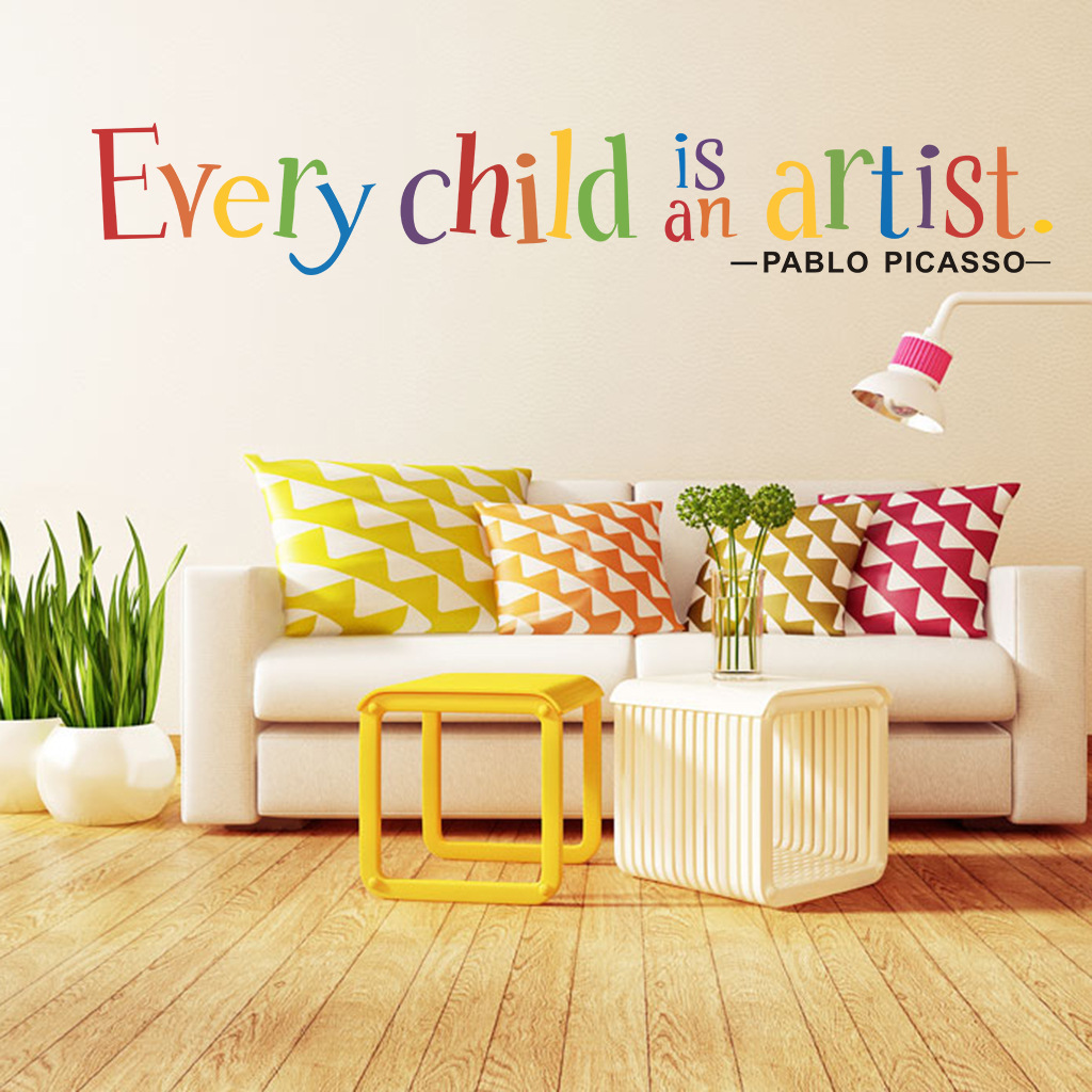Decal dán tường "Every child is an artist"