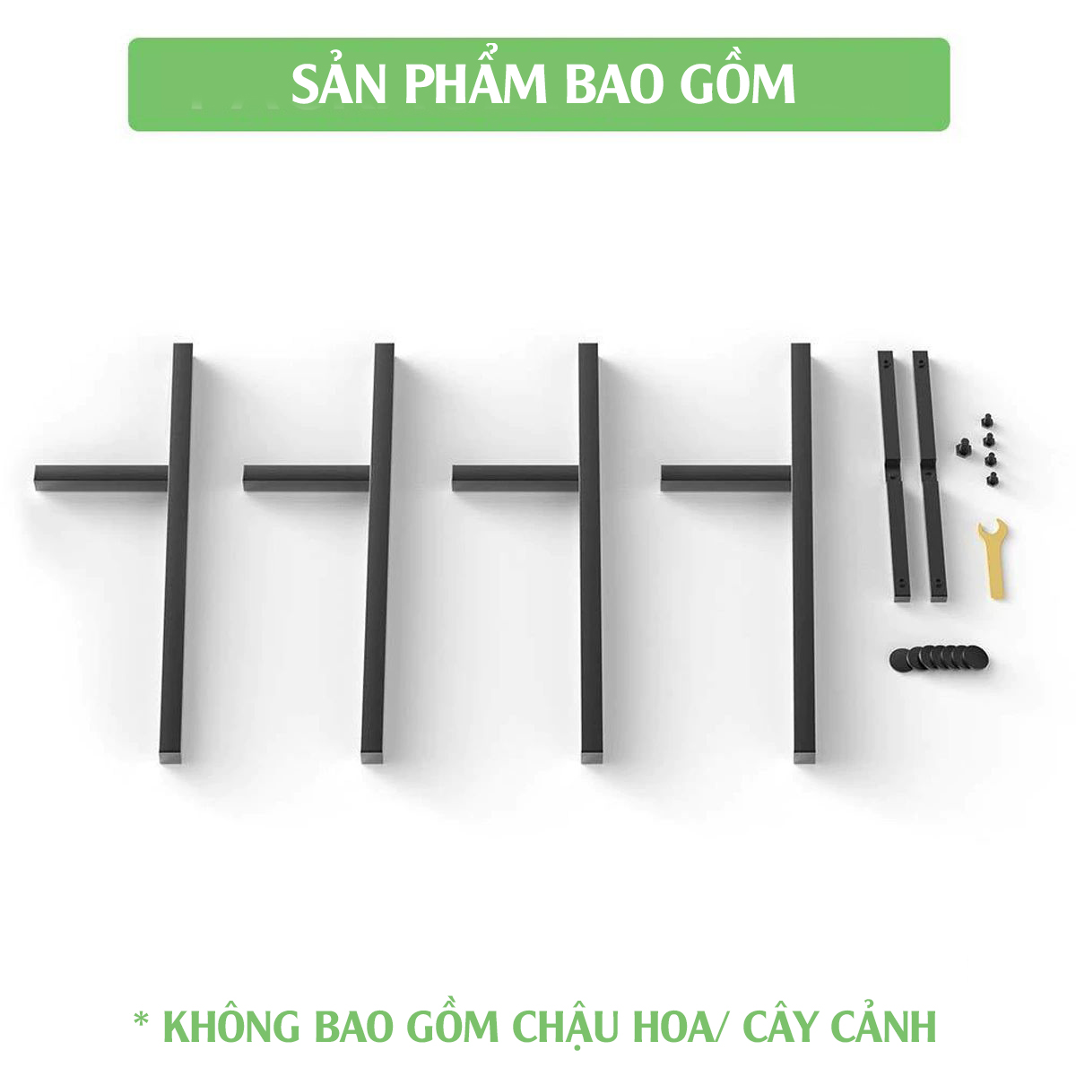 Chân Giá Kệ Đỡ Đôn Chậu Hoa Cây Cảnh Bằng Sắt Điều Chỉnh Mở Rộng 20-30 cm - Mai Lee (Kèm dụng cụ phụ kiện lắp ráp)