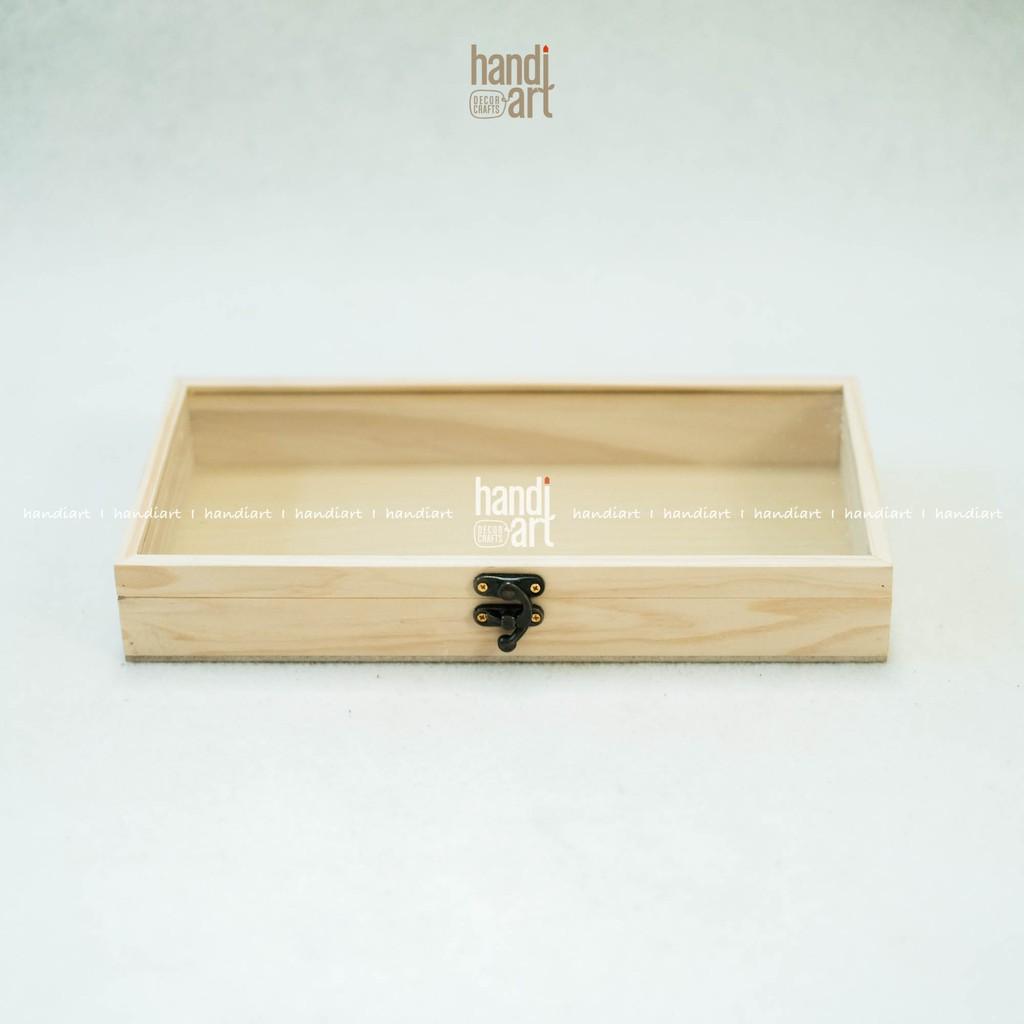 Khung tranh hộp gỗ tự nhiên 30x15cm