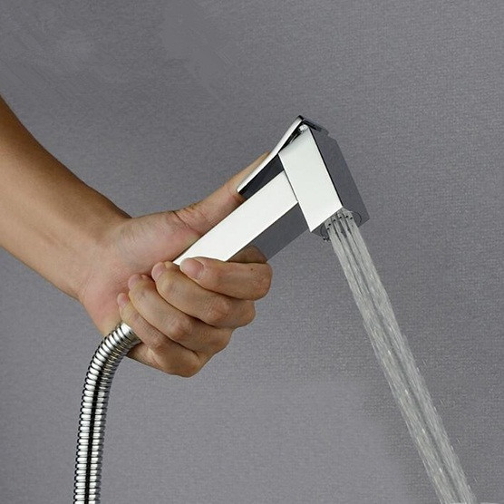 Bộ xịt vệ sinh đồng mạ chrome cao cấp-dây xịt 3 lớp chống bục