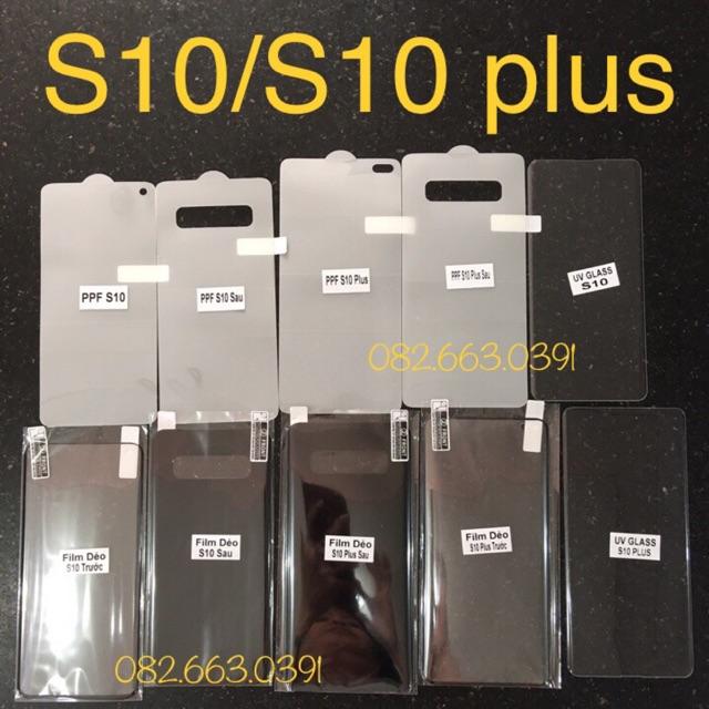 Dán màn hình, dán ppf trước sau cho Samsung galay s10/s10+