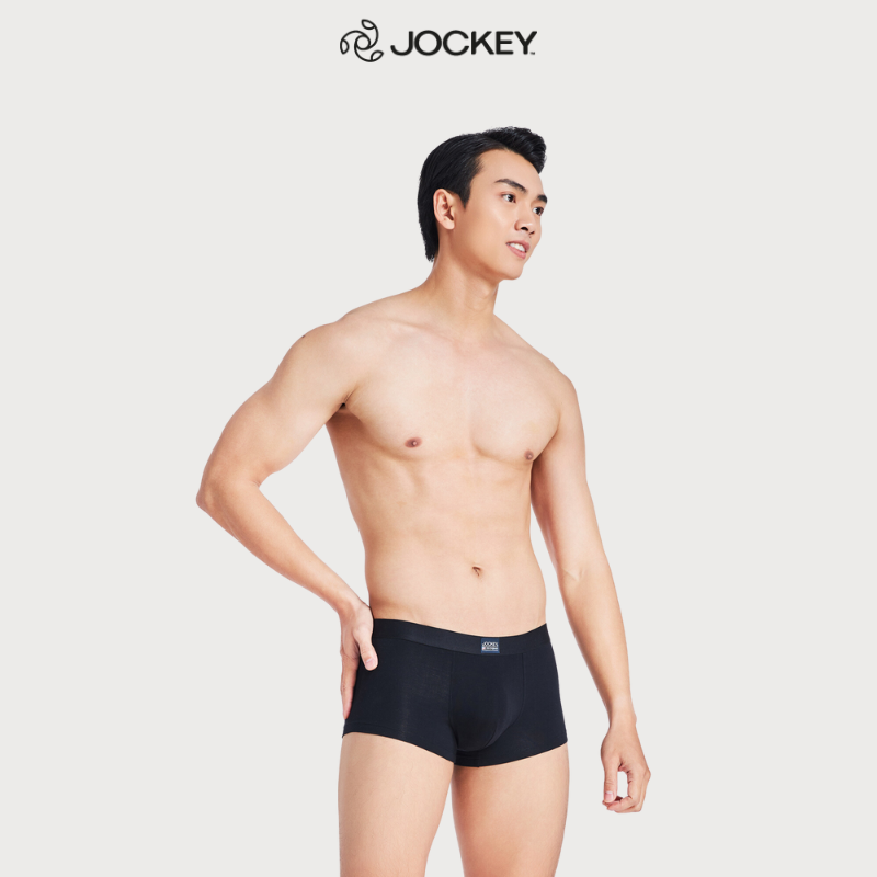 Quần Lót Nam Thun Cotton Jockey Dáng Trunk Boxer Co Giãn Thoải Mái Màu Đen - J1249_P1