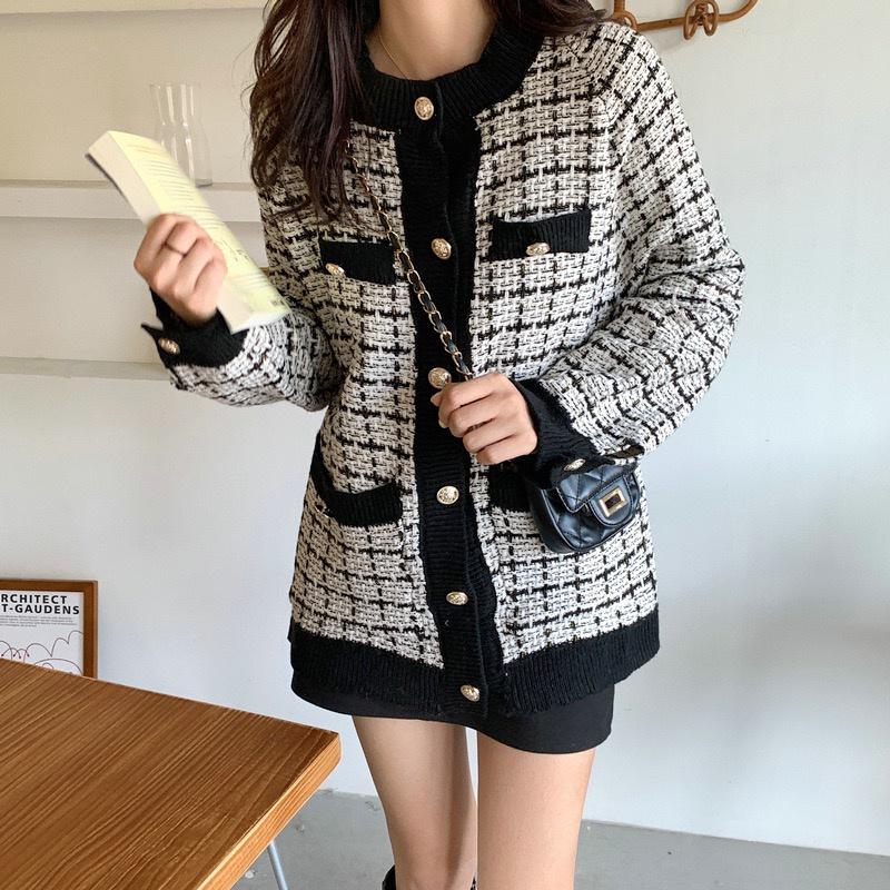 MS363 Áo len nữ giả dạ túi vuông