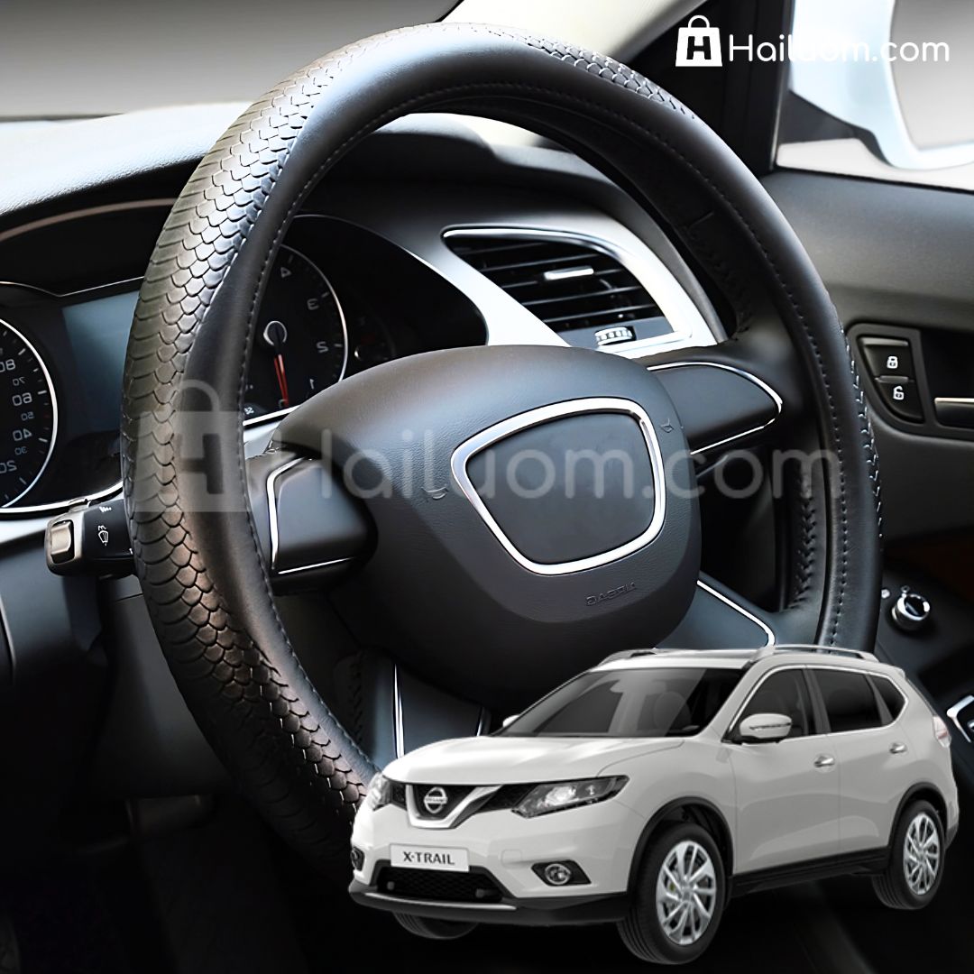 Bọc Vô Lăng ô tô cho NISSAN XTRAIL Da Thật Họa Tiết Da Rắn Cao Cấp