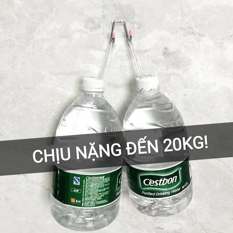 Móc dán tường dạng móc đôi inox siêu cứng treo đồ gọn gàng