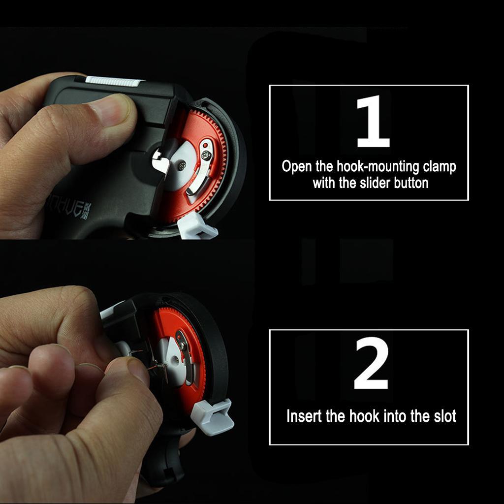 2x Electric Hook Tier Automatic Tyer Machine Tie Knot Fishing Tackles Tool