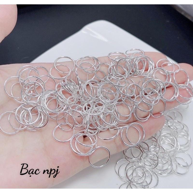 Bông tai vòng tàu trơn đơn giản, Bạc Ta -Bạc Npj