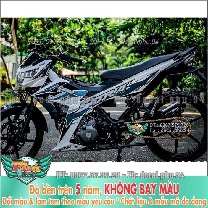 Tem rời Satria Trắng xanh  -1