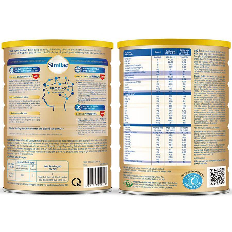 Combo 4 Sữa Bột Similac 1+ 1.6kg