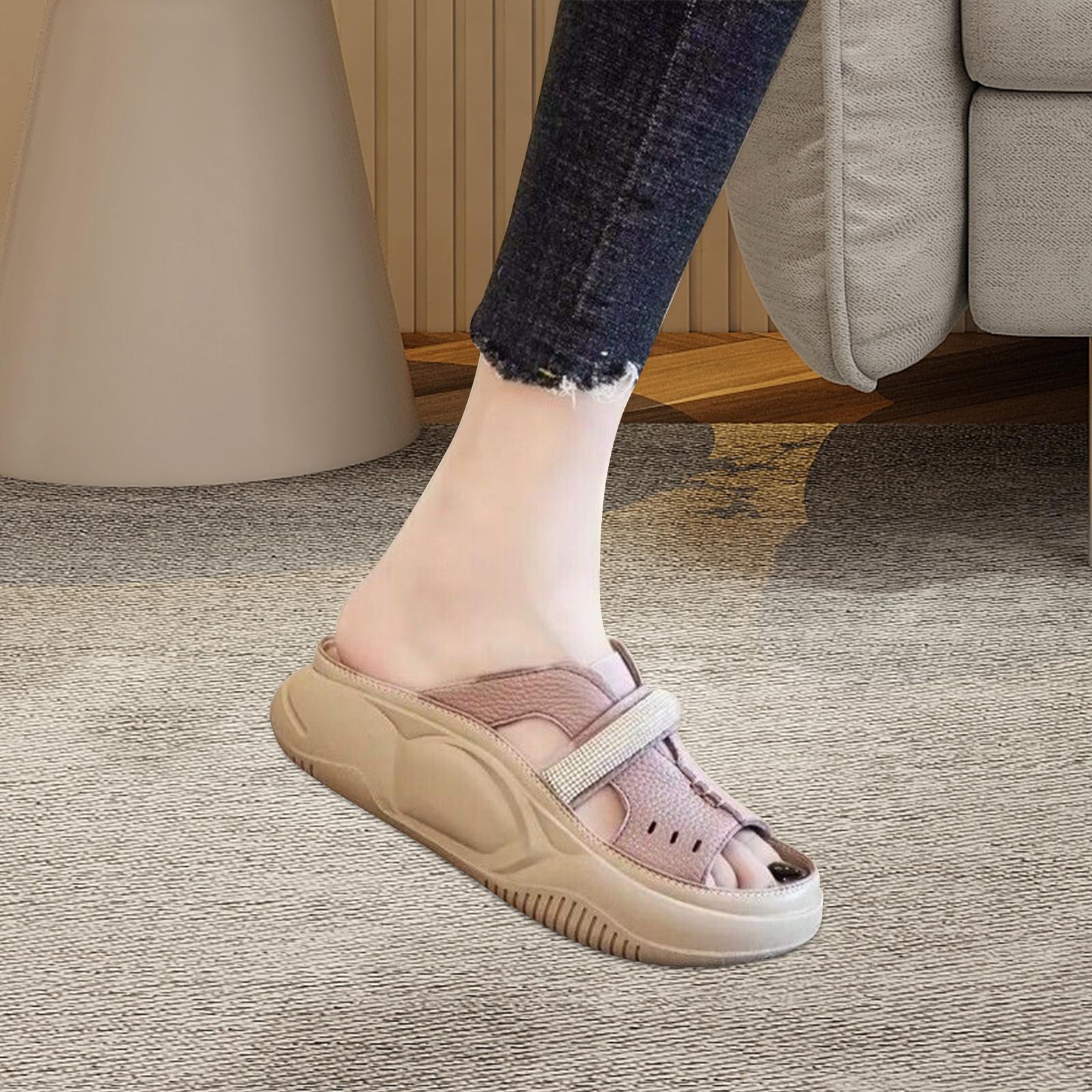 Women Platform Slide Sandals House Slippers Pool Thick Sole Open Toe Sandals