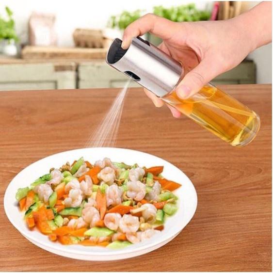 Bình xịt dầu ăn thuỷ tinh 100ml 18*4cm