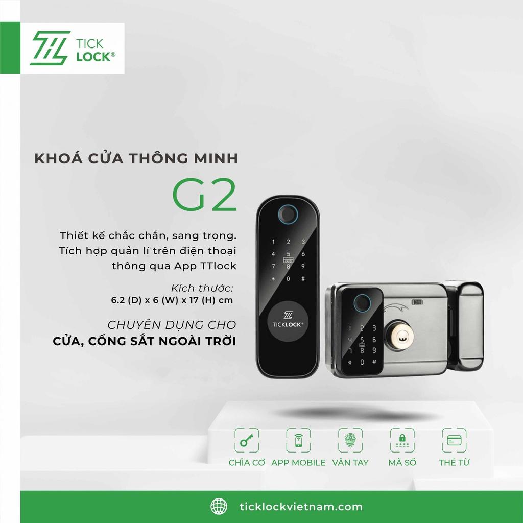 Khoá vân tay cửa cổng TickLock G2 Malaysia - Khoá cửa cổng thông minh