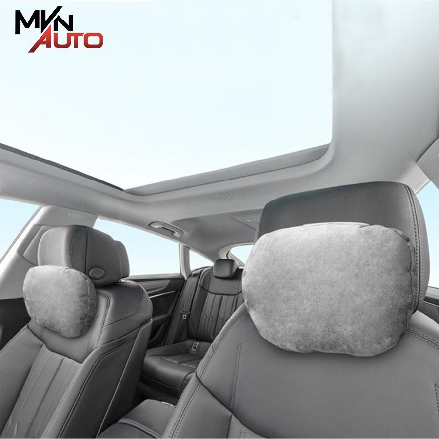 COMBO Gối Tựa Đầu Ô Tô - Tựa Lưng Ô Tô Xe Hơi Da Lộn Maybach Cao Cấp –Mvn Auto–