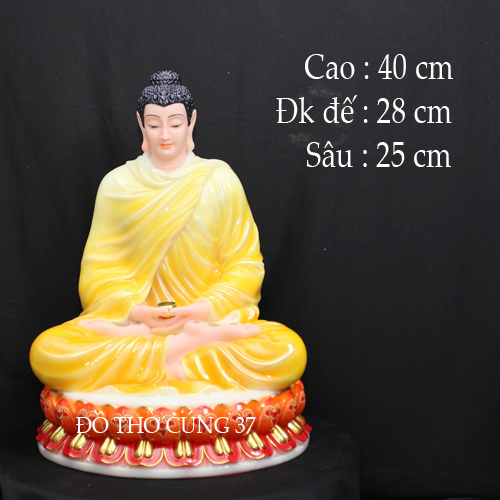 TƯỢNG BỔN SƯ THÍCH CA ÁO VÀNG NGỒI TÒA SEN