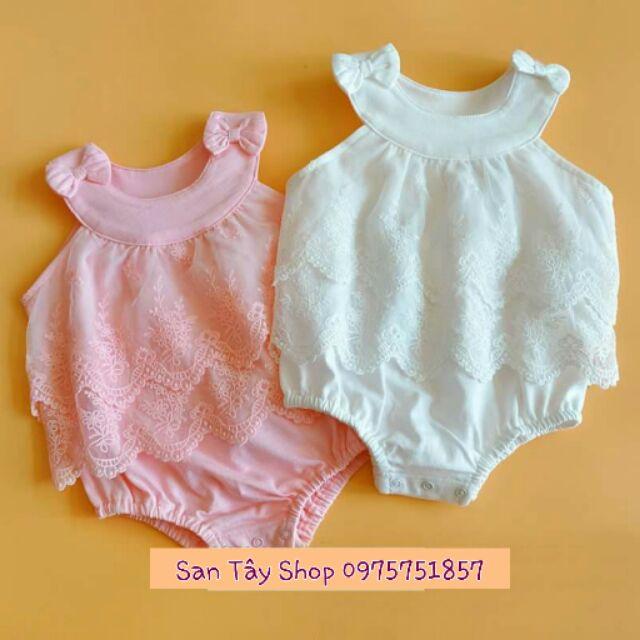Body ren cổ nơ điệu đà kèm turbancho bé
